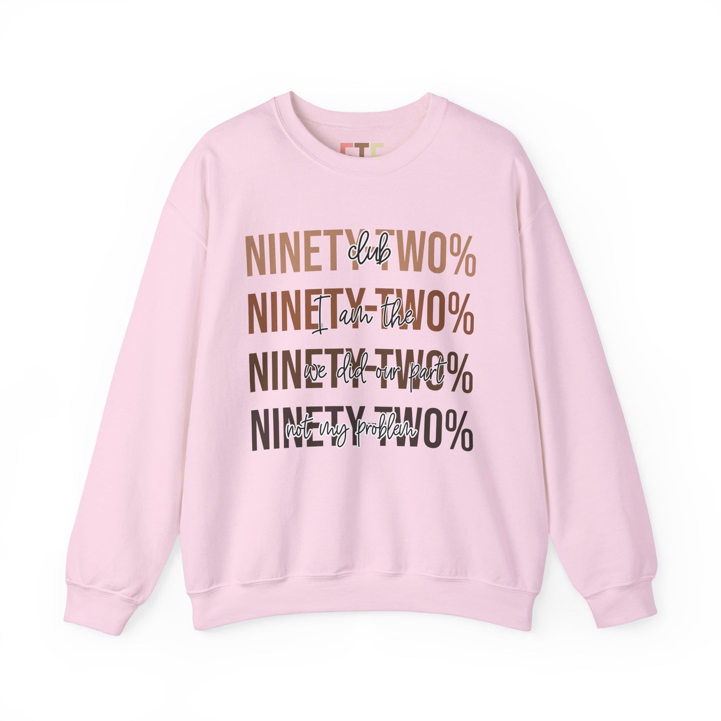 Ninety Two Percent Black History Women's Sweatshirt