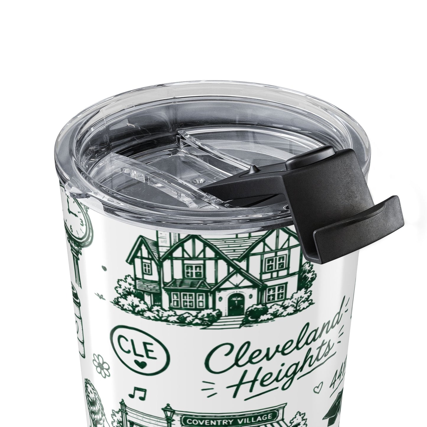 Cleveland Heights 20oz Tumbler — Illustrated City Landmark Travel Mug