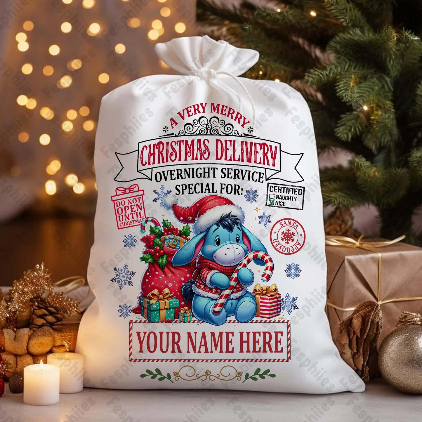 Character Christmas Candy Goodies Treat Bags/Santa Sacks 4 Sizes Available Xmas Deadline December 11th