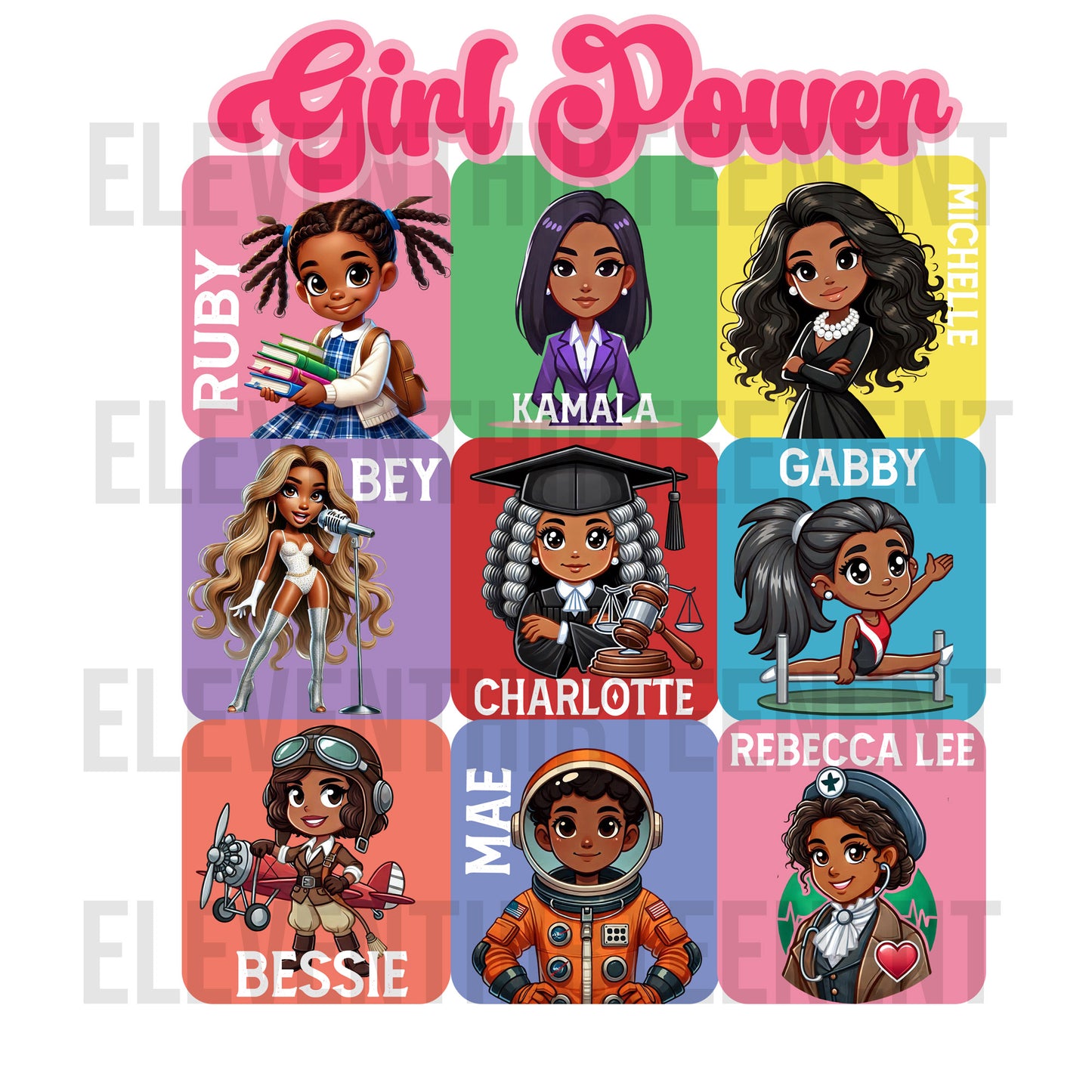 Girl Power Black History Month Toddler and Youth Kids Sweatshirts