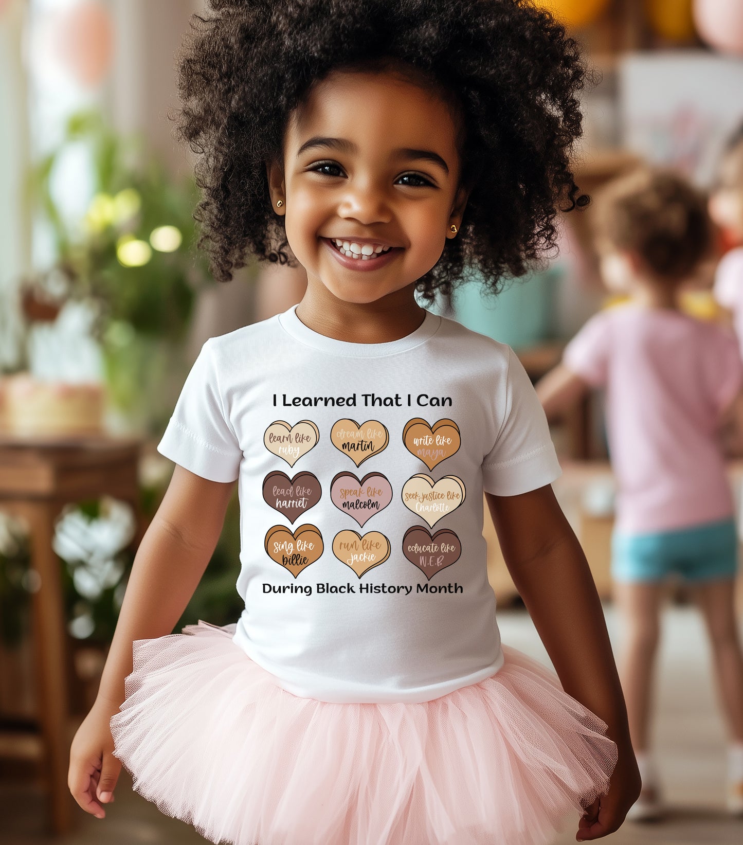 I Learned That I Can Black History Month Toddler and Youth Kids Heavy Cotton Tee