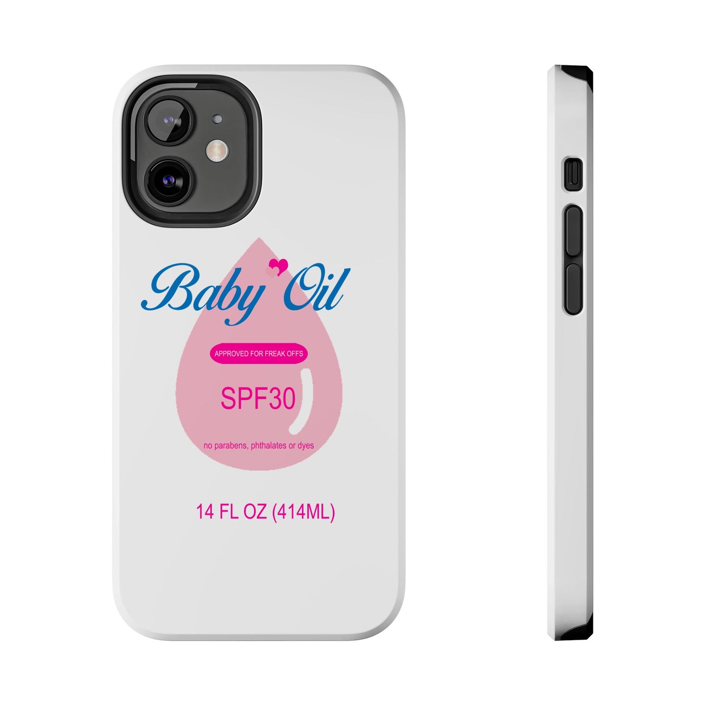 Funny Baby Oil Tough iPhone and Samsung Cases