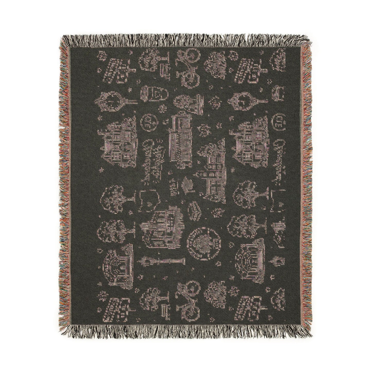 Cozy Cottage Cleveland Heights Woven Blanket — Scenic Village Throw Blanket