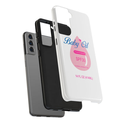 Funny Baby Oil Tough iPhone and Samsung Cases