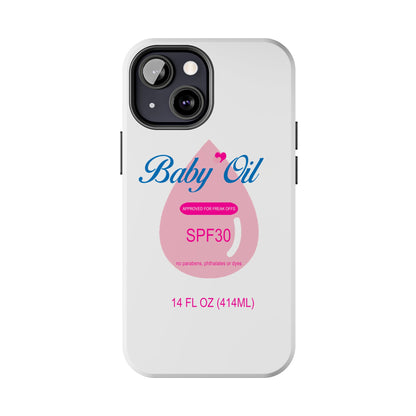 Funny Baby Oil Tough iPhone and Samsung Cases