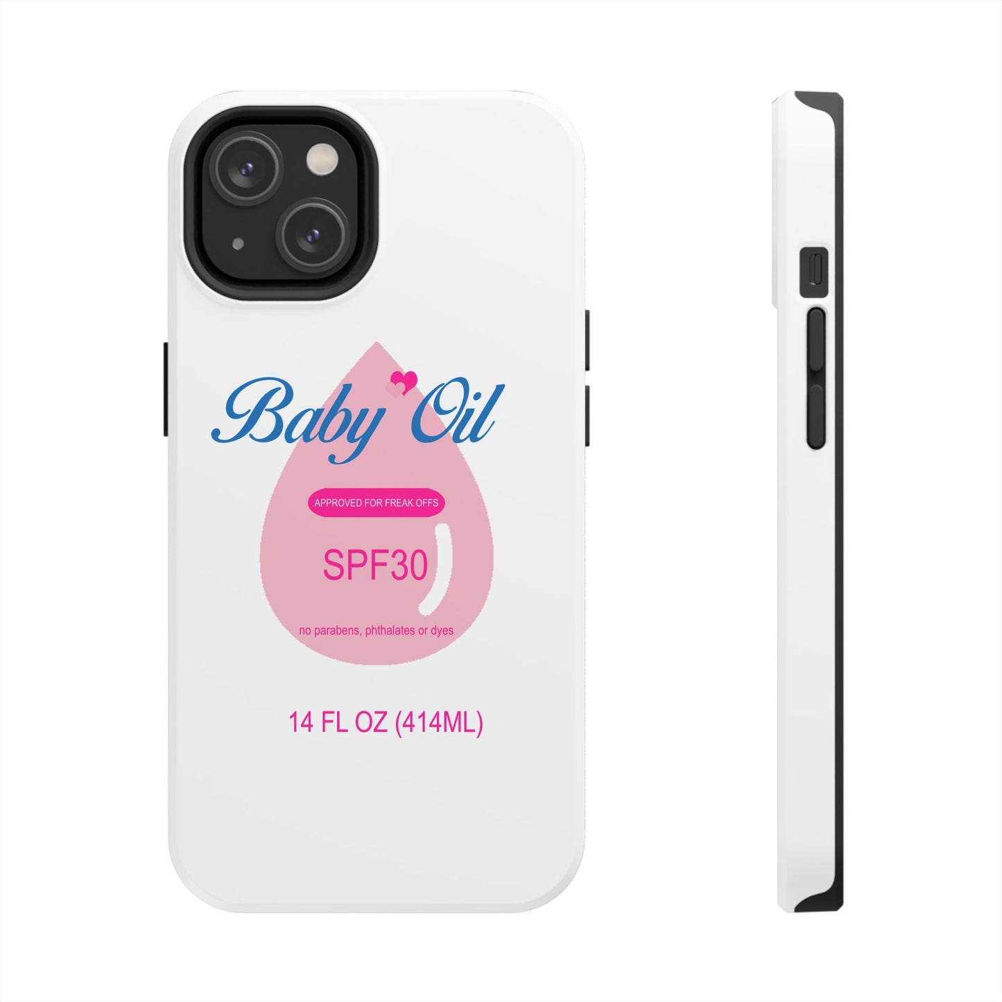 Funny Baby Oil Tough iPhone and Samsung Cases