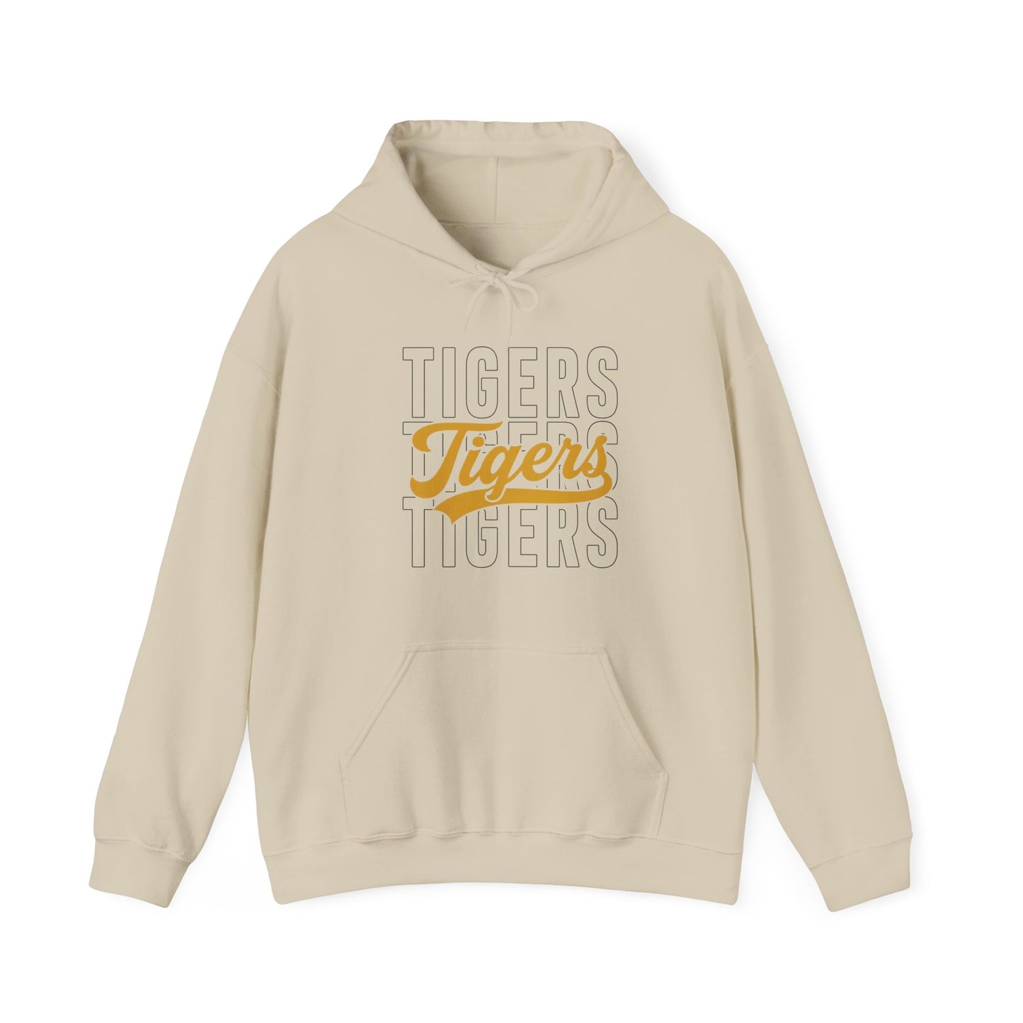 Tigers Script Hoodie — Vintage Retro Sports Team Sweatshirt