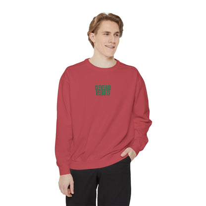 Cleveland Heights Green Script Embroidered Comfort Colors Sweatshirt