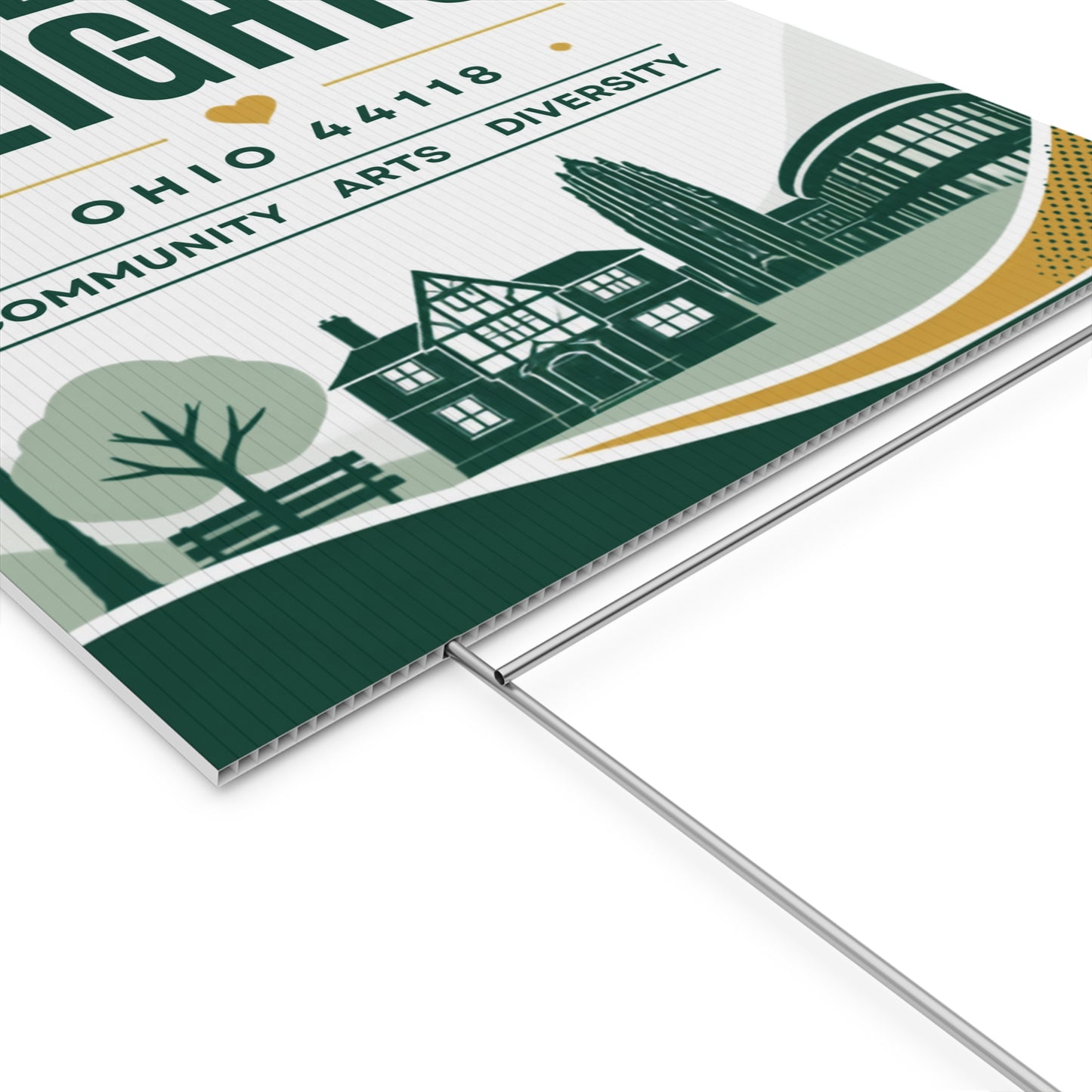 Cleveland Heights Yard Sign — Community, Diversity & Togetherness Pride Design