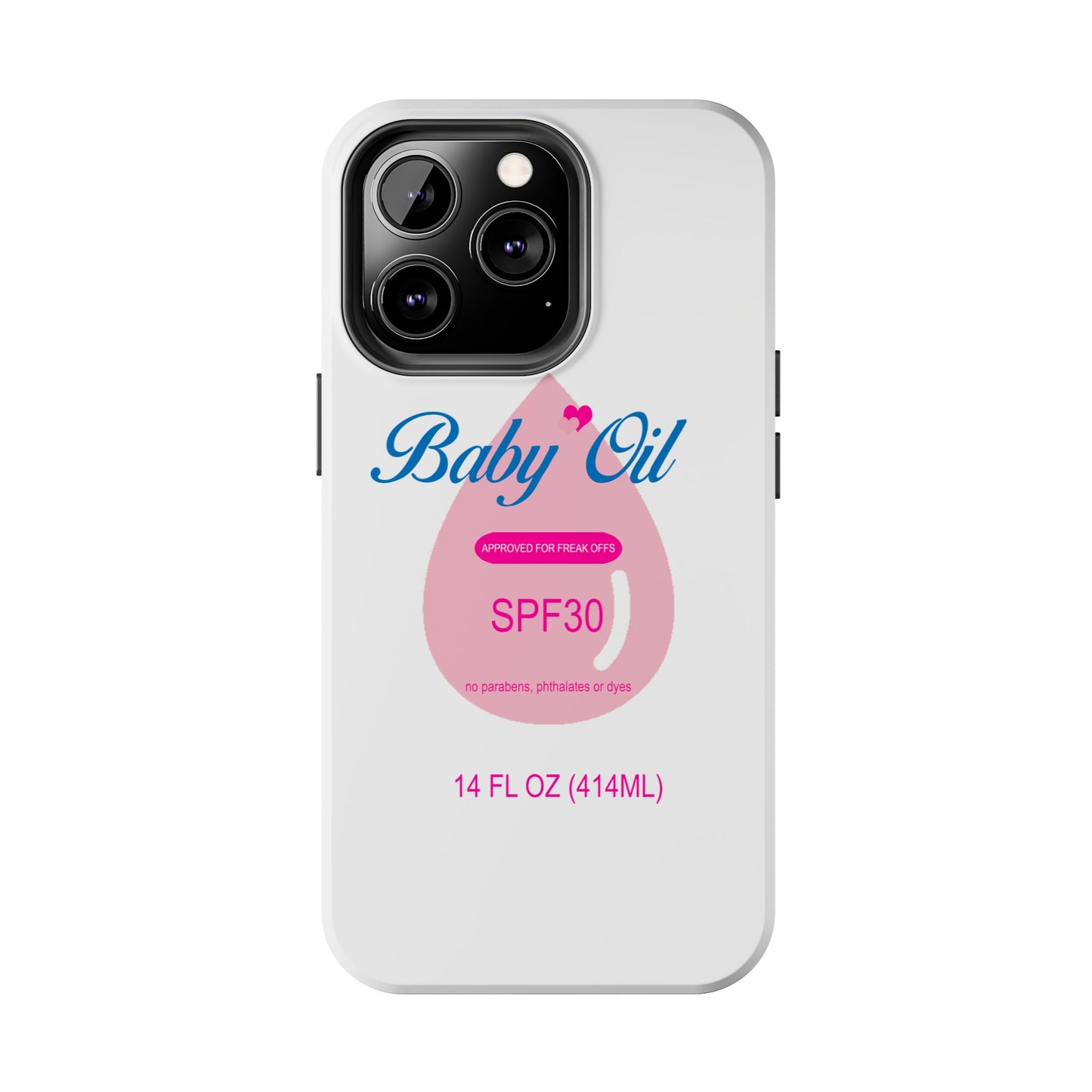 Funny Baby Oil Tough iPhone and Samsung Cases