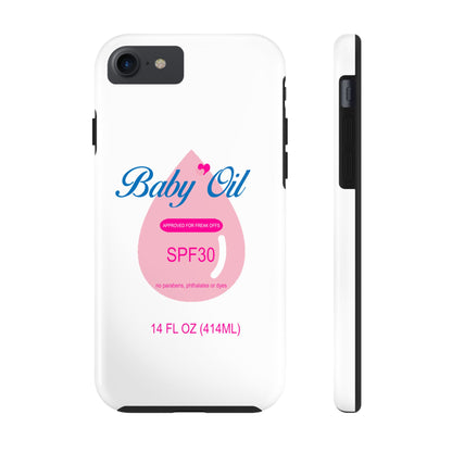 Funny Baby Oil Tough iPhone and Samsung Cases