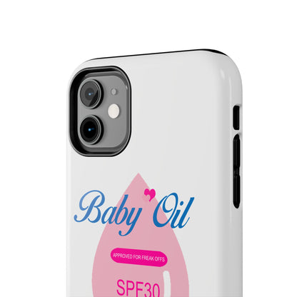 Funny Baby Oil Tough iPhone and Samsung Cases