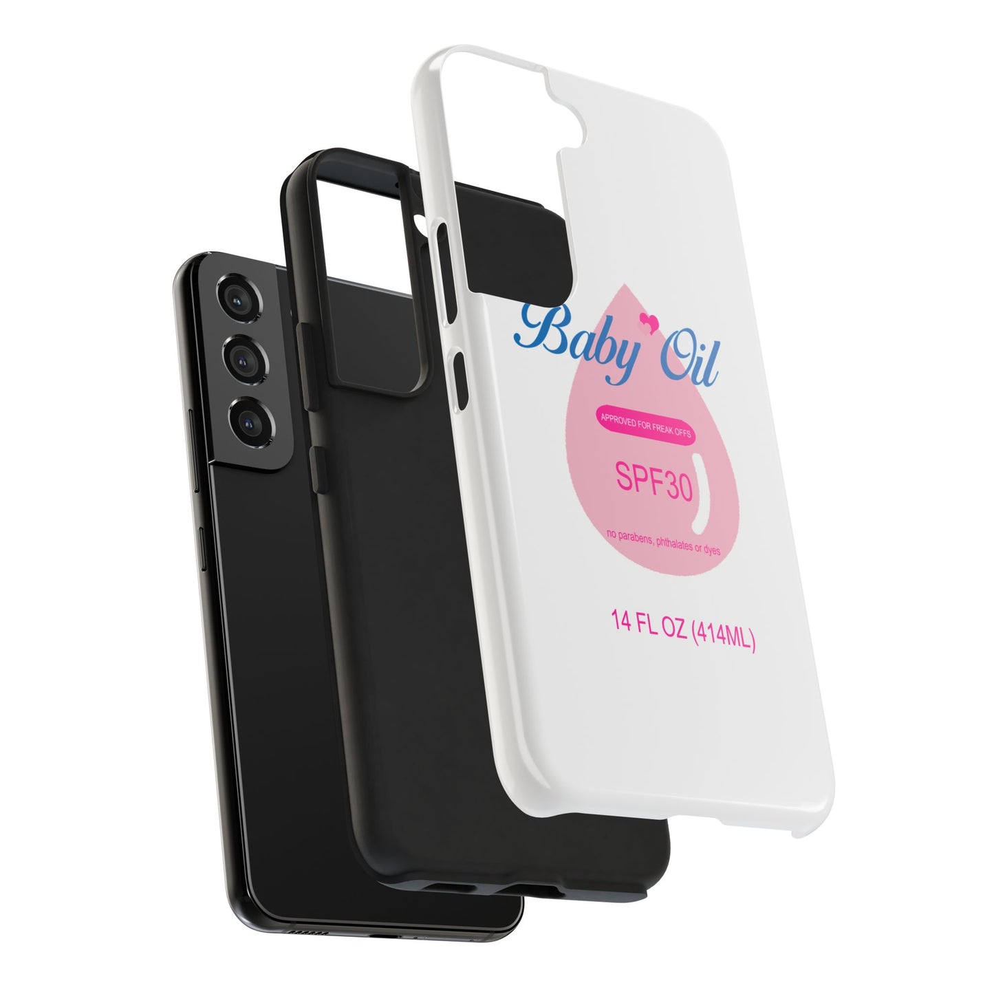 Funny Baby Oil Tough iPhone and Samsung Cases