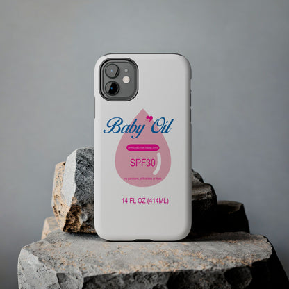 Funny Baby Oil Tough iPhone and Samsung Cases