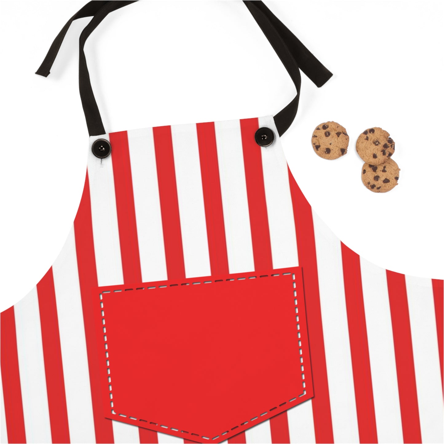 Red and White Striped Carnival Apron