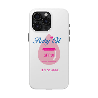 Funny Baby Oil Tough iPhone and Samsung Cases