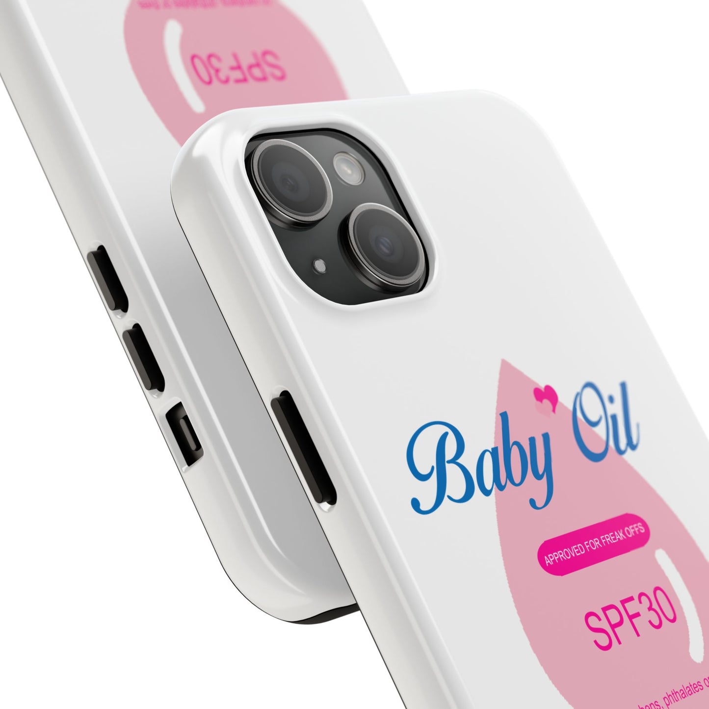 Funny Baby Oil Tough iPhone and Samsung Cases