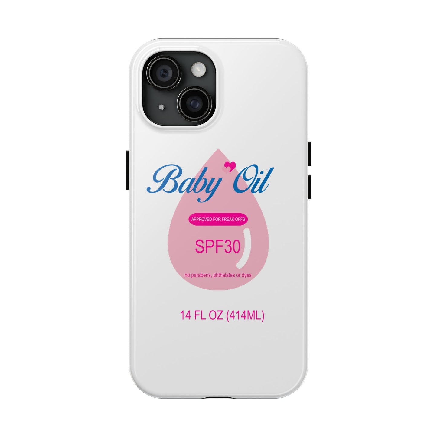 Funny Baby Oil Tough iPhone and Samsung Cases