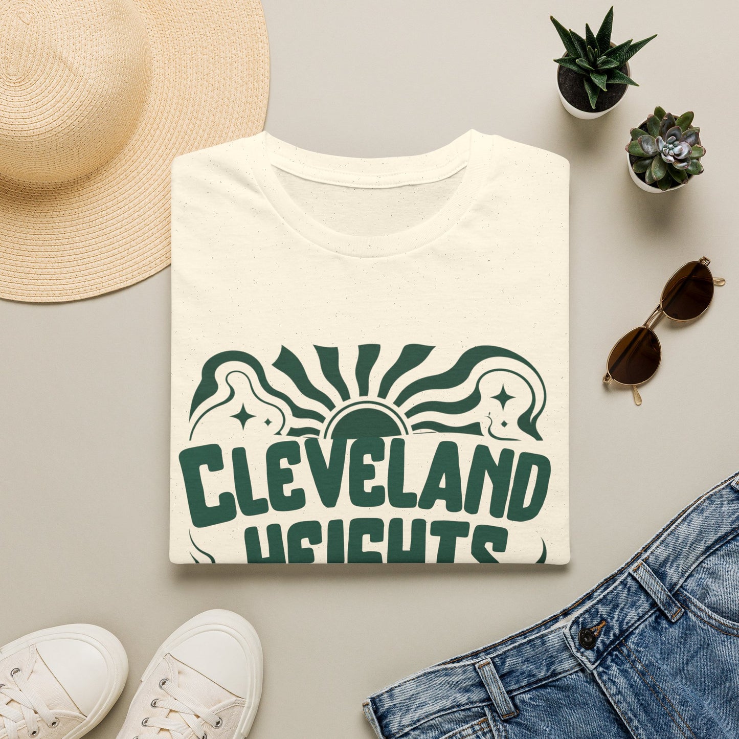 Cleveland Heights T-Shirt — Retro Sunwave City Graphic Tee