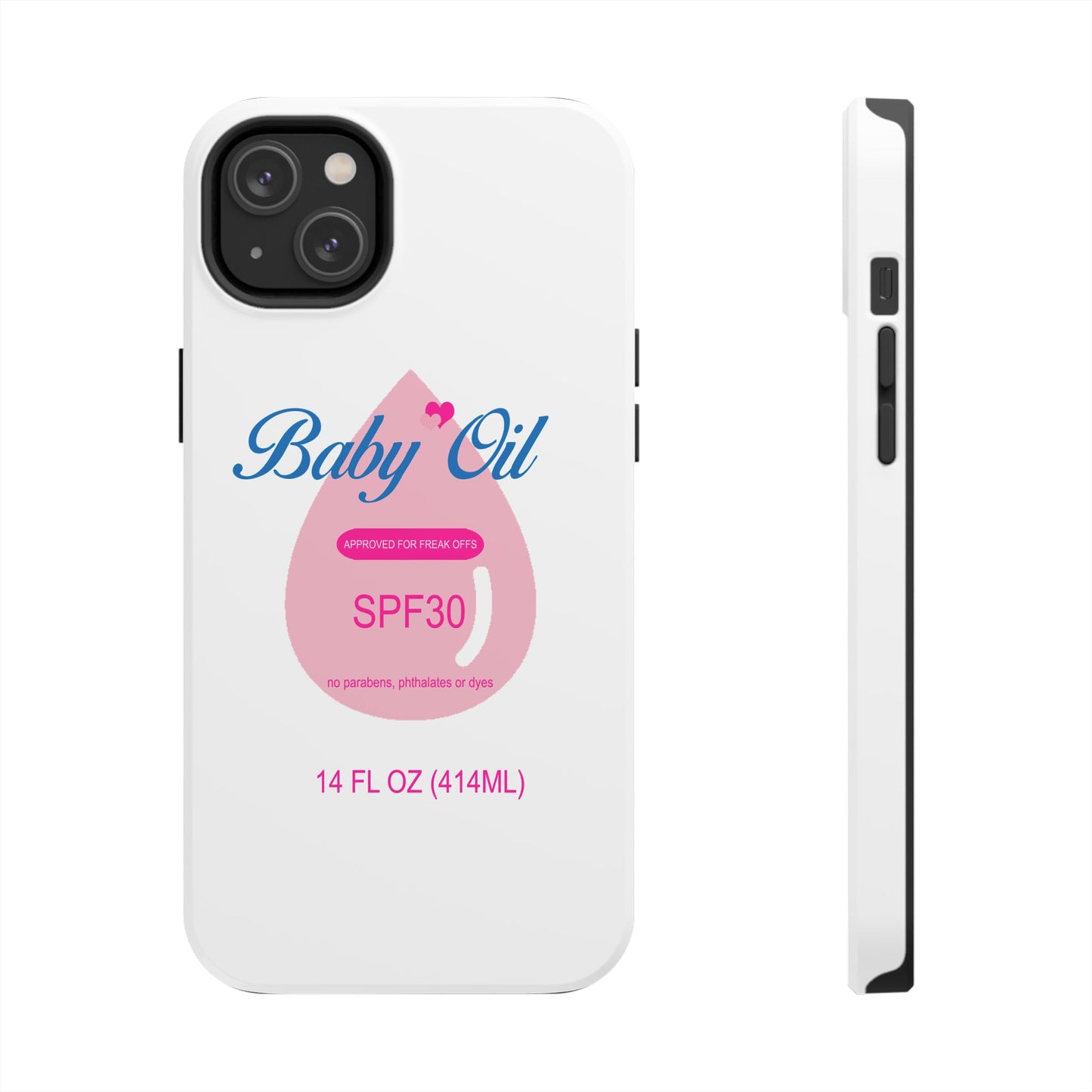 Funny Baby Oil Tough iPhone and Samsung Cases