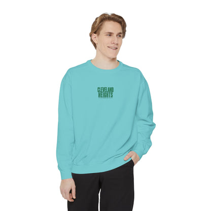 Cleveland Heights Green Script Embroidered Comfort Colors Sweatshirt