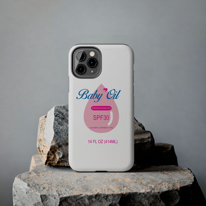 Funny Baby Oil Tough iPhone and Samsung Cases