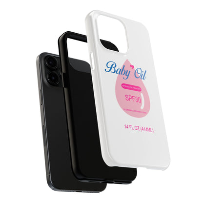 Funny Baby Oil Tough iPhone and Samsung Cases