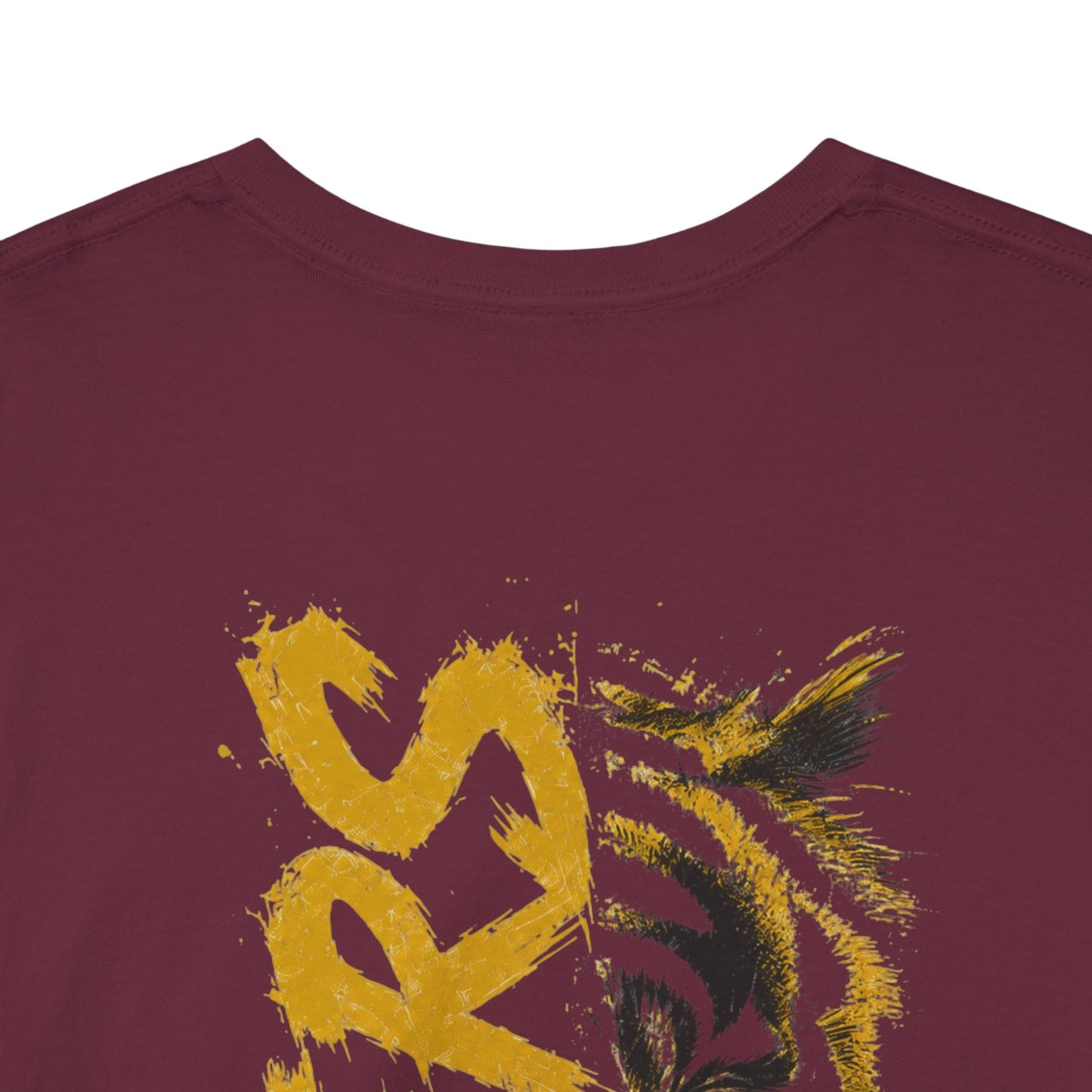 T-Shirt — 'TIGERS' Vertical Tiger Eye Graphic Back Print
