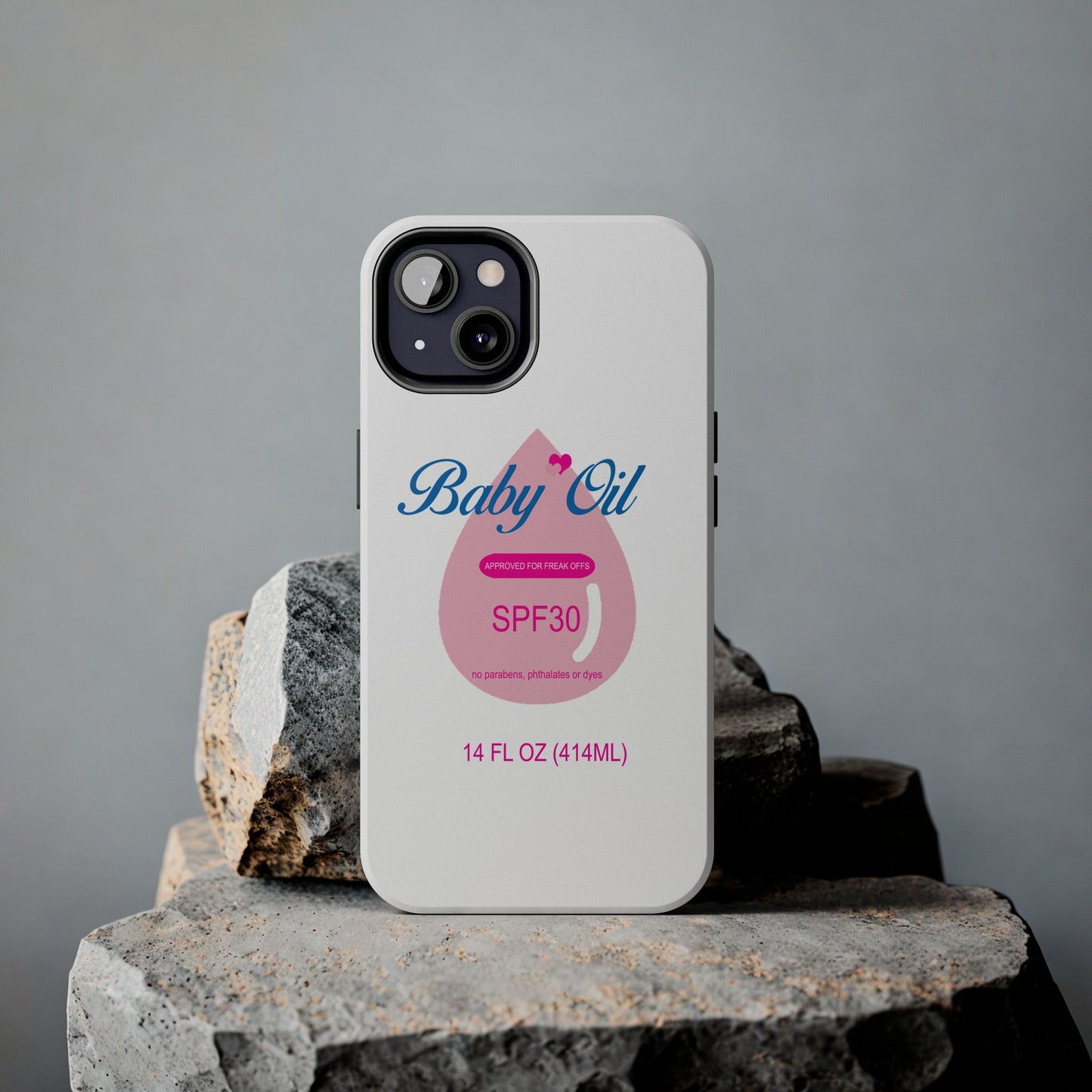 Funny Baby Oil Tough iPhone and Samsung Cases