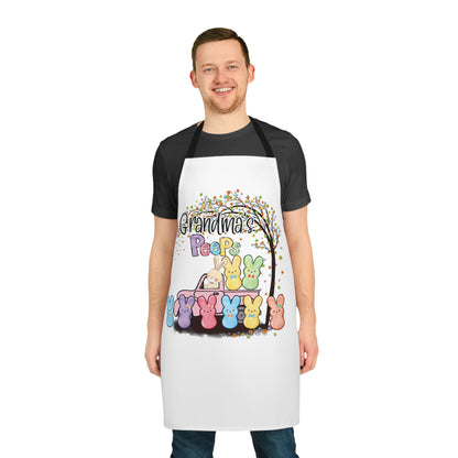 Grandma's Peeps Personalized Easter Apron With Grandkids Names, 5-Color Straps