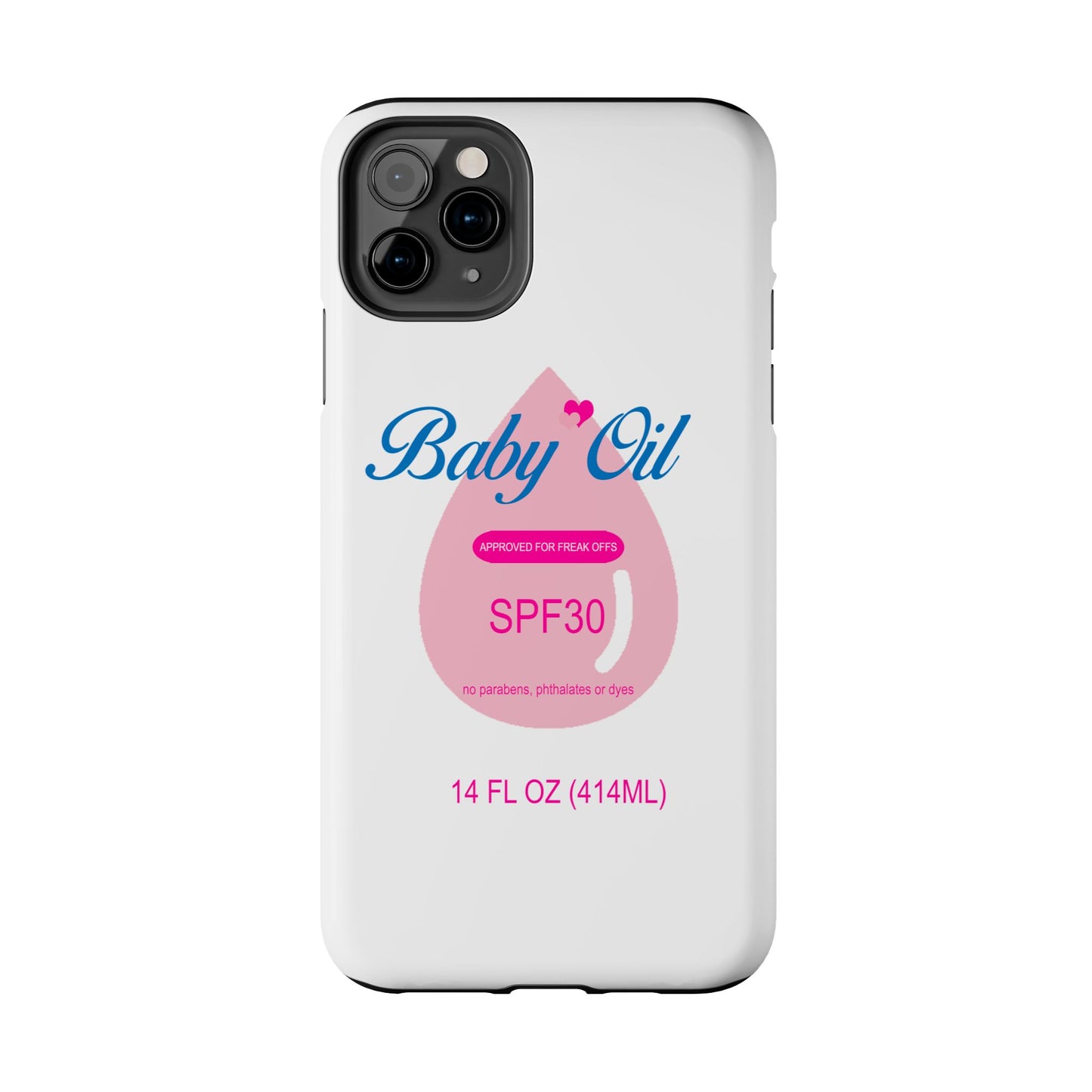 Funny Baby Oil Tough iPhone and Samsung Cases