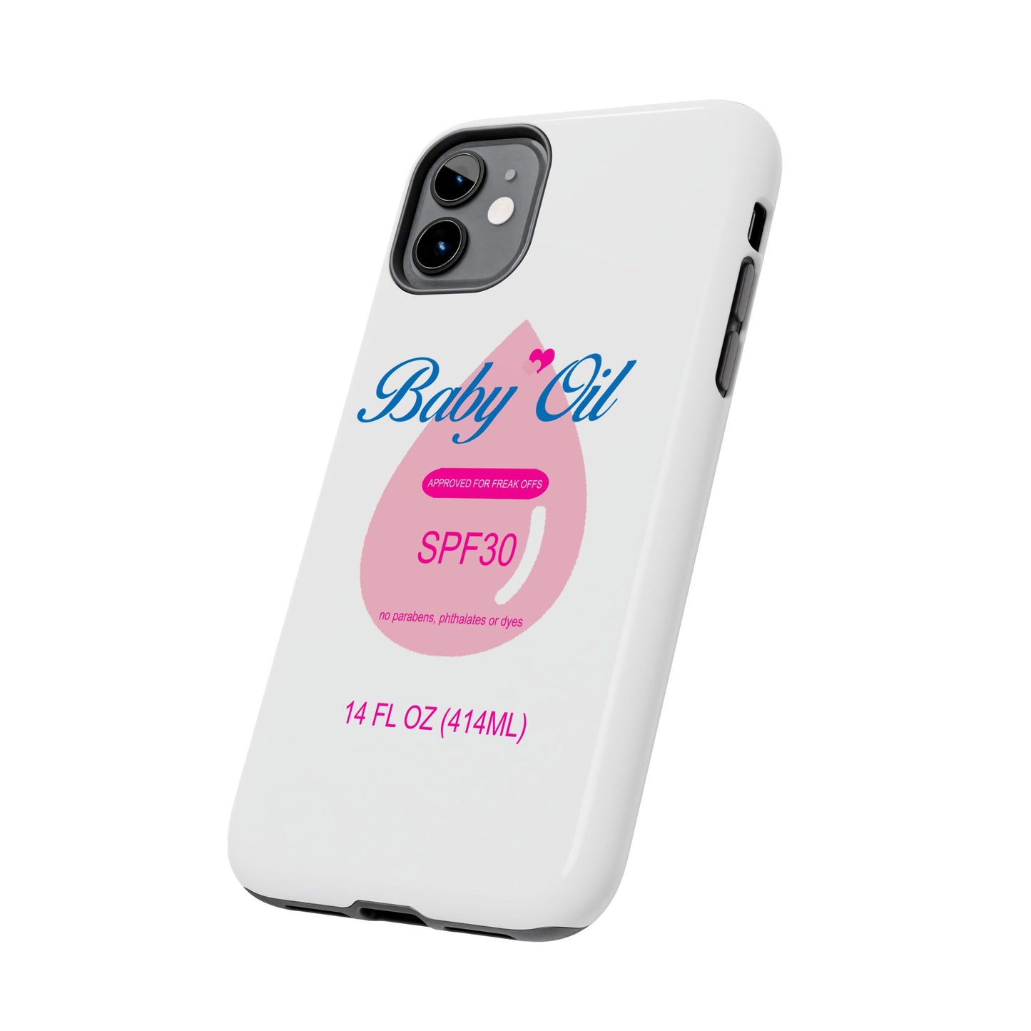 Funny Baby Oil Tough iPhone and Samsung Cases