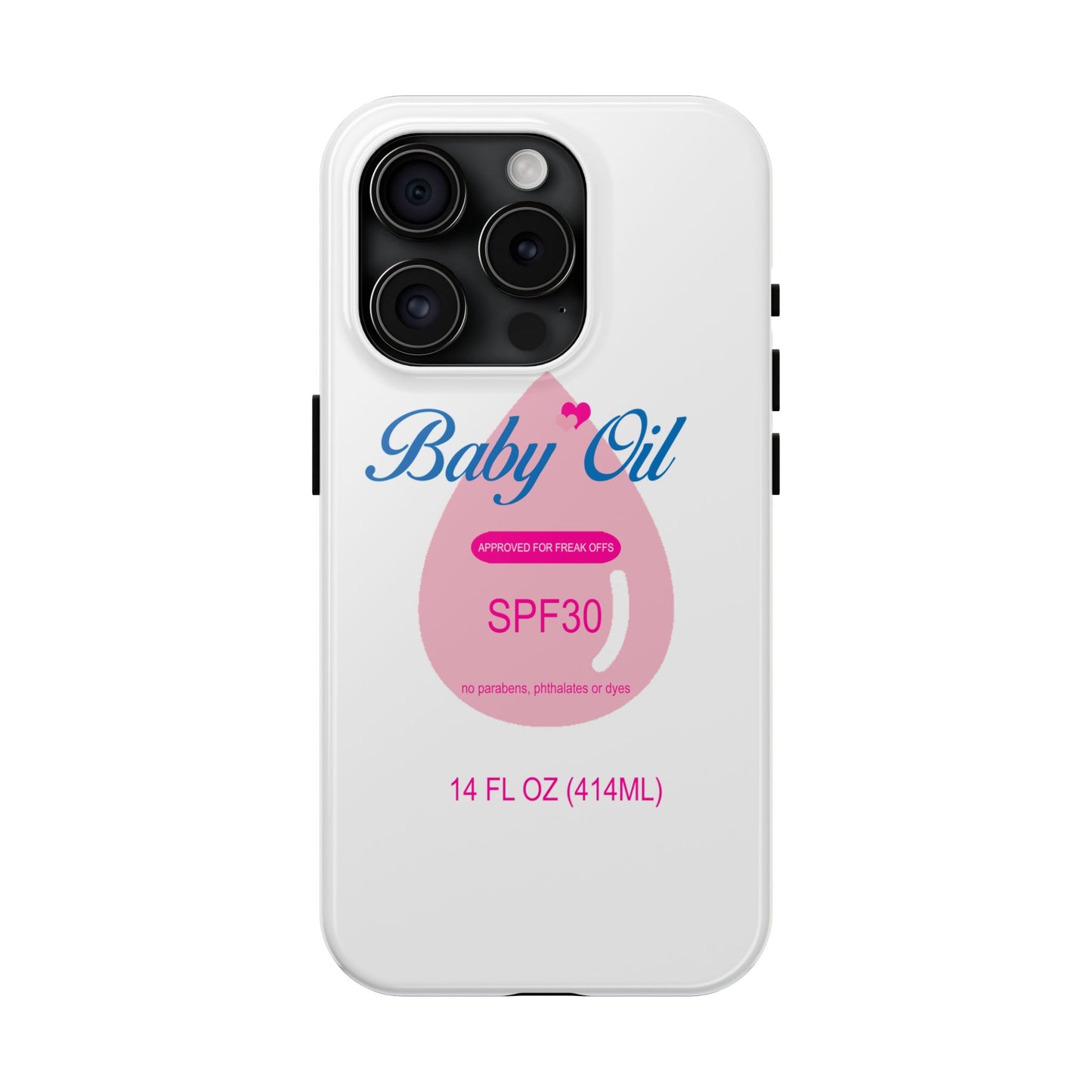 Funny Baby Oil Tough iPhone and Samsung Cases