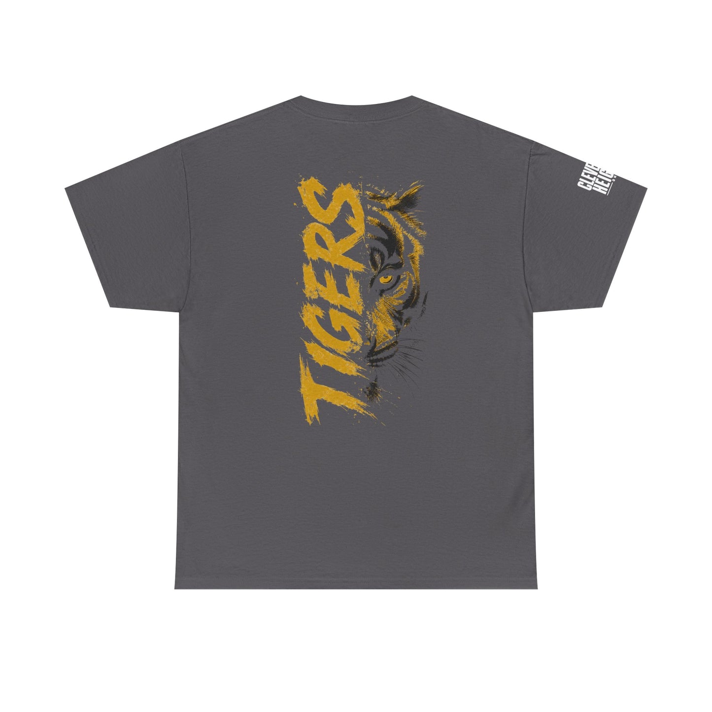 T-Shirt — 'TIGERS' Vertical Tiger Eye Graphic Back Print