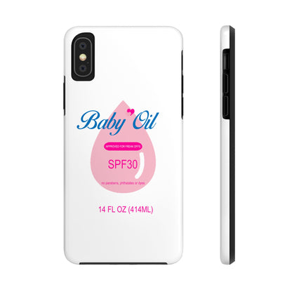 Funny Baby Oil Tough iPhone and Samsung Cases