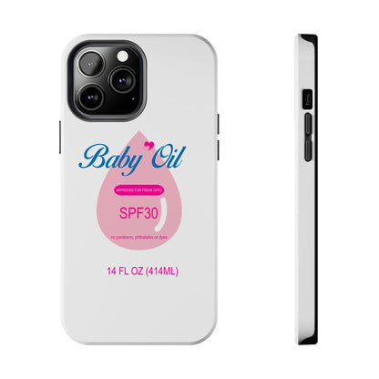 Funny Baby Oil Tough iPhone and Samsung Cases