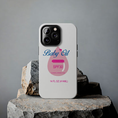 Funny Baby Oil Tough iPhone and Samsung Cases