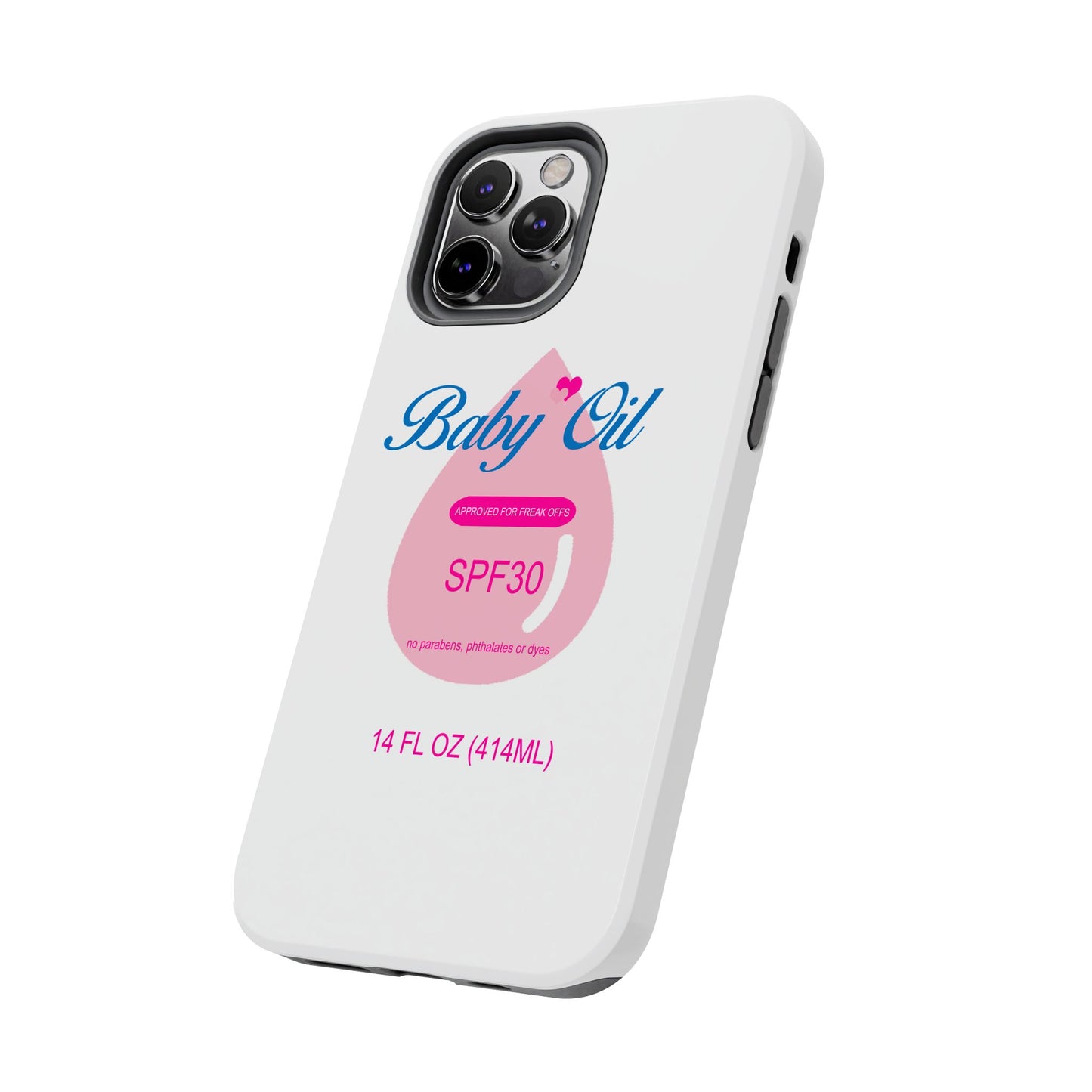 Funny Baby Oil Tough iPhone and Samsung Cases