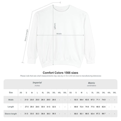 Cleveland Heights Green Script Embroidered Comfort Colors Sweatshirt