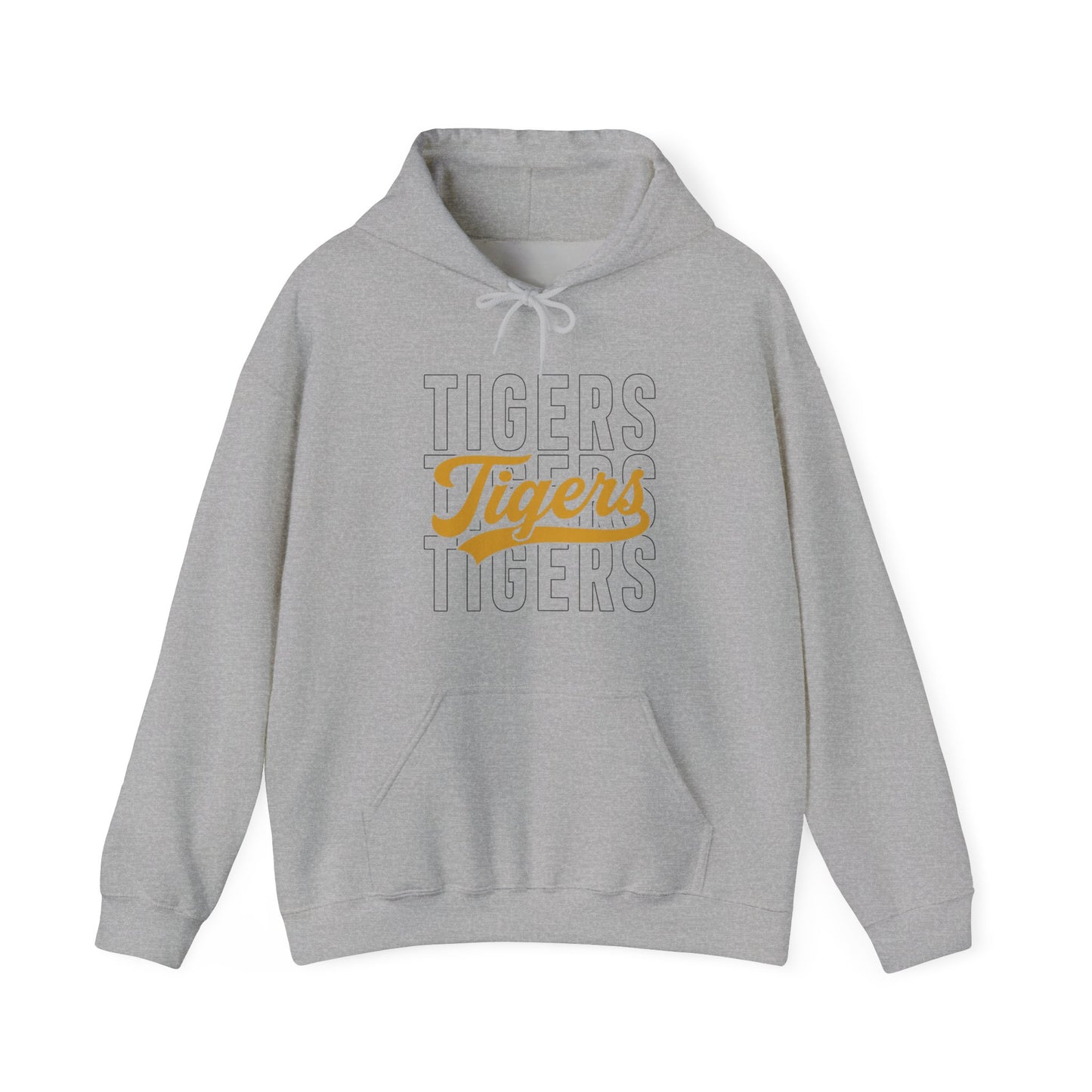 Tigers Script Hoodie — Vintage Retro Sports Team Sweatshirt