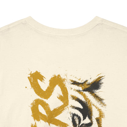 T-Shirt — 'TIGERS' Vertical Tiger Eye Graphic Back Print