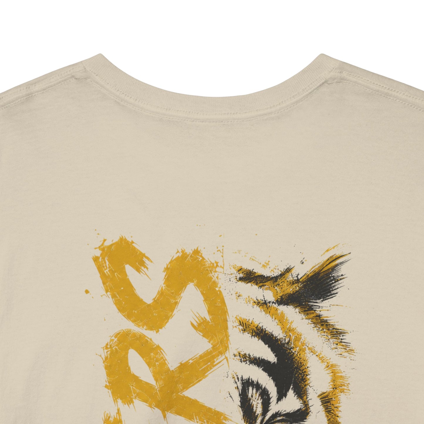 T-Shirt — 'TIGERS' Vertical Tiger Eye Graphic Back Print
