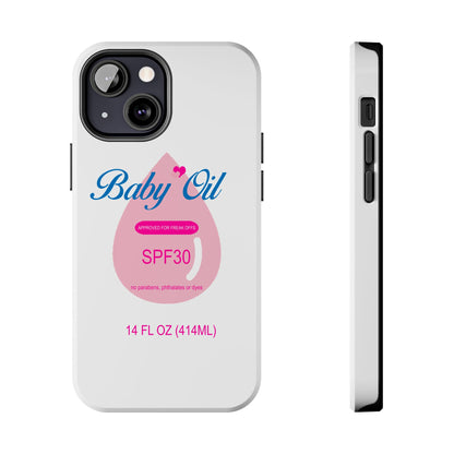 Funny Baby Oil Tough iPhone and Samsung Cases