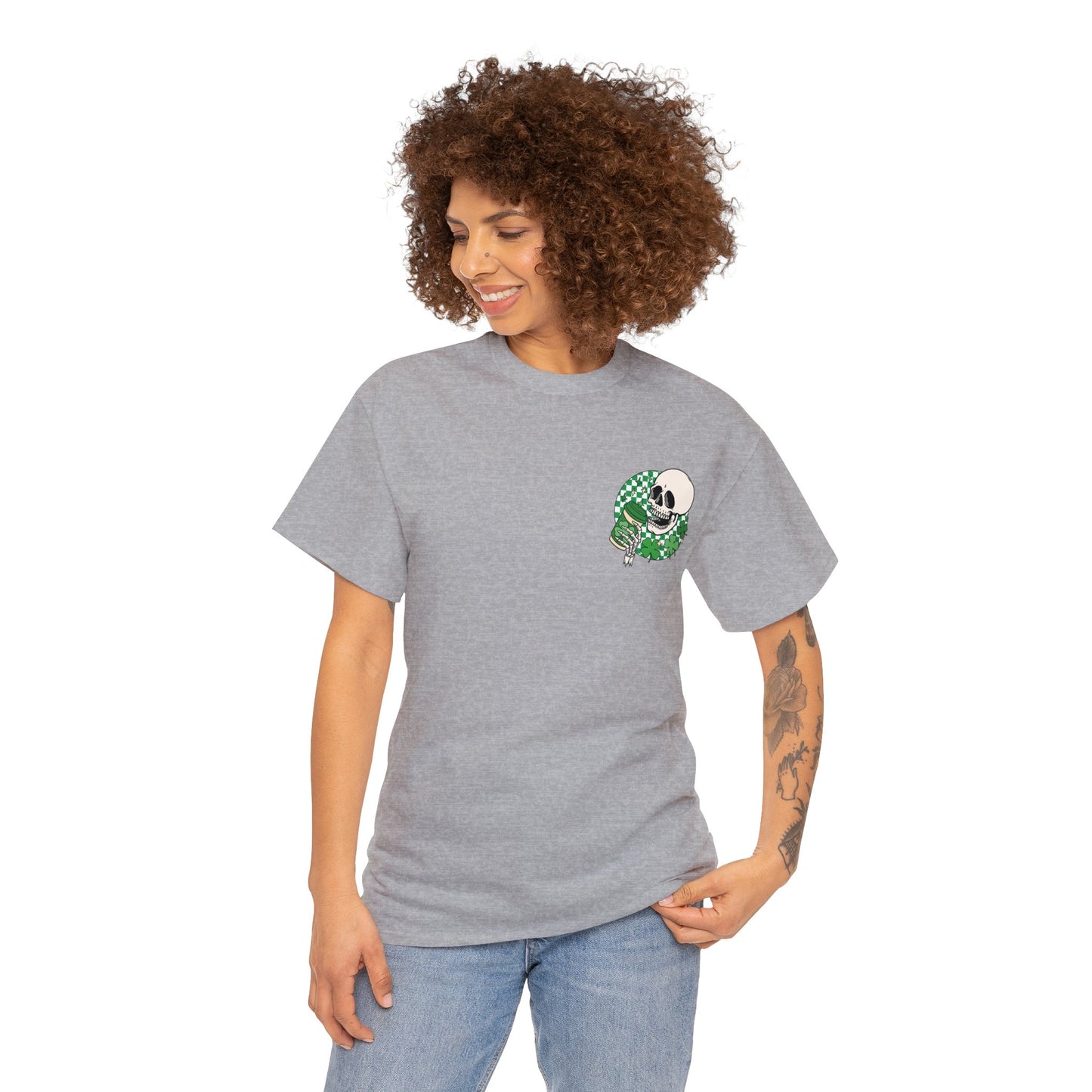 Dead Inside St. Patrick's Day Tik Tok Test Unisex Heavy Cotton Tee