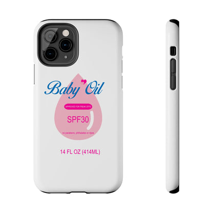 Funny Baby Oil Tough iPhone and Samsung Cases