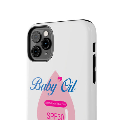 Funny Baby Oil Tough iPhone and Samsung Cases