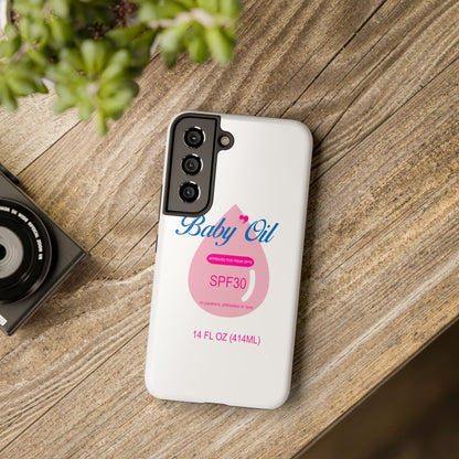 Funny Baby Oil Tough iPhone and Samsung Cases