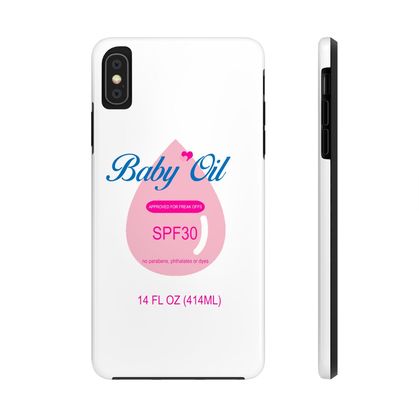 Funny Baby Oil Tough iPhone and Samsung Cases