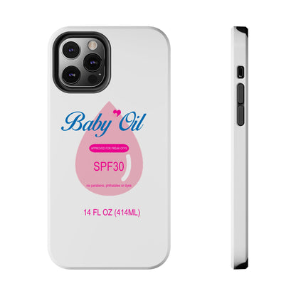 Funny Baby Oil Tough iPhone and Samsung Cases