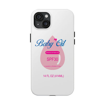 Funny Baby Oil Tough iPhone and Samsung Cases